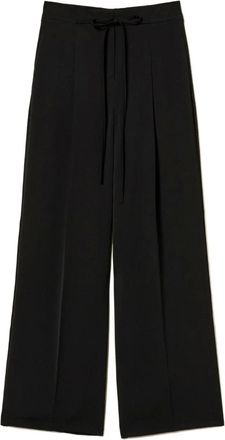 Twin-Set Pantaloni a palazzo con pieghe - Nero