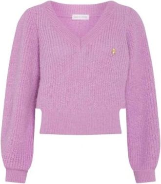 Fab By Fabienne Chapot Starry V-neck Gebreide Trui - Dames - V-hals truien - Paars - M - Truien & Vesten
