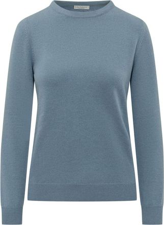 Brunello Cucinelli Blue Crew Neck Sweater