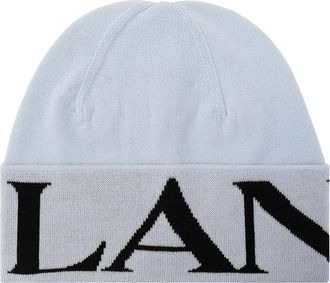 Lanvin Wollen Beanie Muts - unisex - Hoeden - Blauw - ONE Size - Wol - Accessoires