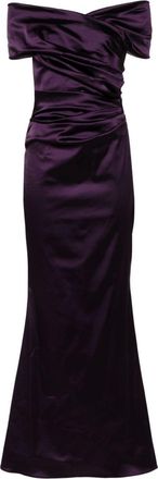 Talbot Runhof sheath maxi dress - women - Polyamide/Elastane/Viscose/Acetate/Polyester - 38 - Purple