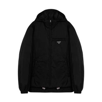 Prada Jassen, Heren, Zwart, L, Nylon, Piumino in Re-Nylon