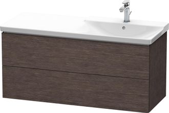 Duravit Duravit L-cube M&oacute;dulo Mural 1220mm De Ancho, Profundidad 481, 2 Cajones, Apto Para P3 Comfort Art&iacute;culo 233412, Lavabo A La Derecha, Color: Roble Oscur