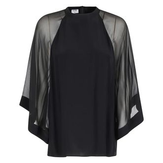Filippa K Blouses, female, Black, Size: 2XS Sheer Raglan Blouse