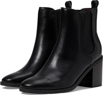 Steve Madden Womens Tommy Hilfiger Brae Boots Black Leather Almond Toe Chelsea RHS7591