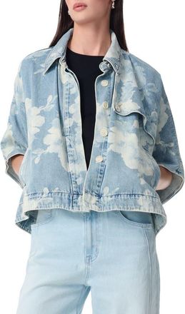 Robert Rodriguez Desire Denim Capelet Jacket in Rose Bouquet Dischar at Nordstrom Rack, Size X-Small