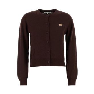 Maison Kitsun&eacute; Cardigans - Knitwear - Mujer - Marr&oacute;n - XS