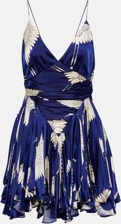 Khaite Margot printed satin minidress