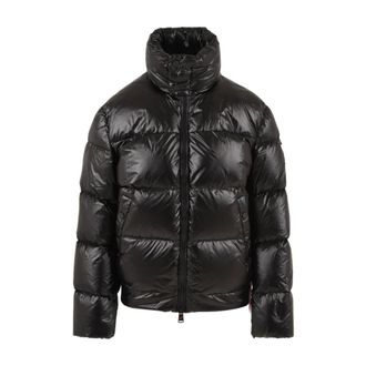 Afterlabel Down Jackets, male, Black, Size: XL Black Quilted Coat with Zippered Side Pockets