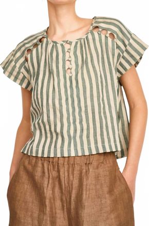 Mirth Merida Cutout Top In Safari Stripe