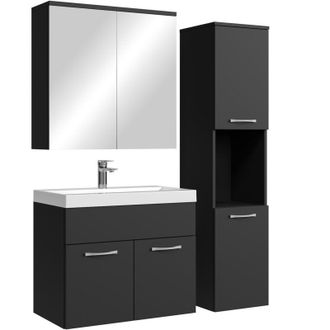 Badplaats Conjunto De Muebles De Ba&ntilde;o Montreal 60 Cm - Negro Mate - Mueble