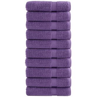 vidaXL vidaXL Asciugamani Premium SOLUND 10 pz Viola 50x100 cm 600 g/m&sup2;