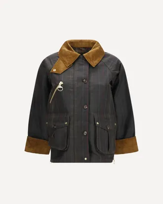 Barbour Marena check waxed Jacket Female 12