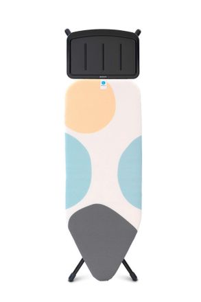 Brabantia B&uuml;gelbrett, Blau, Wei&szlig;, Beige, Textil, 75 cm Schubladen, 49x159x8 cm, Bezug abnehmbar und waschbar, Schaumstoffpolsterung, Abstellfl&auml;che f&uuml;r B&uuml;gelstat