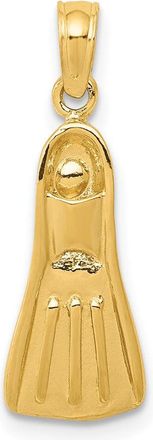 Diamond2Deal 10k Yellow Gold 3D Scuba Flipper Pendant