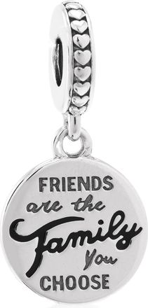 Pandora Tag Silver Dangle With Black Enamel