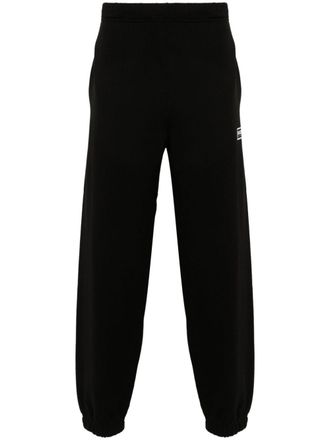 Kenzo logo-embroidered cotton track pants - Black