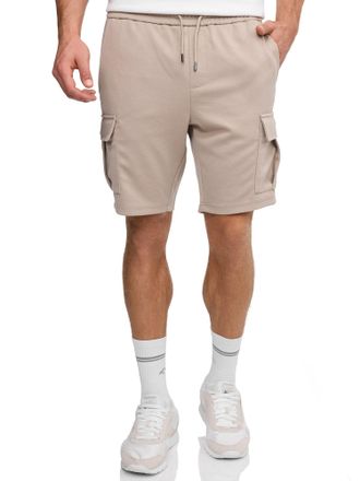 Indicode Shorts INDICODE INNello cargo shorts, Herren, Gr. XXL, N-Gr, simply taupe, Web, Obermaterial: 95% Polyester, 5% Elasthan, bedruckt, regular fit kniefr