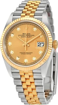 Rolex Datejust 36 Champagne Diamond Dial Mens Steel and 18kt Yellow Gold Jubilee Watch 126233CDJ