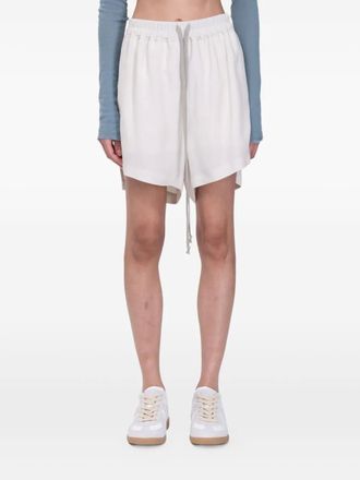 Rick Owens drawstring shorts - women - Viscose/Acetate - 38 - White