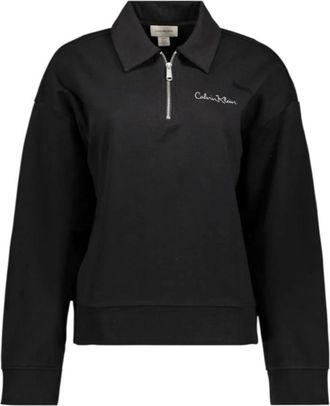 Calvin Klein French Terry Sweatshirt - Dames - Sweatshirts - Zwart - S - Hoodies & sweatvesten