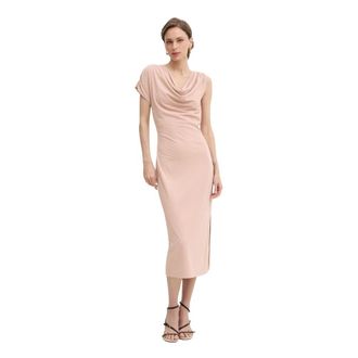 Silvian Heach Tisaw Jurk - Dames - Feestkleedjes - Oranje - XL - Polyester - Kleedjes