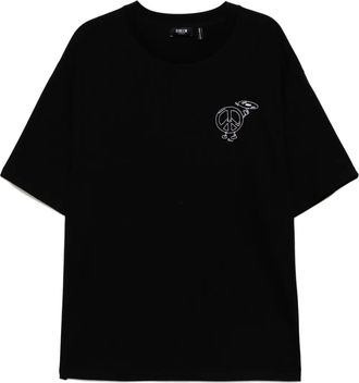 Five CM embroidered T-shirt - men - Cotton - M - Black