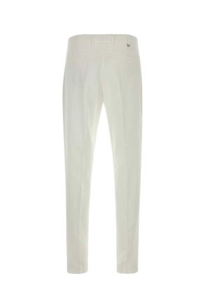 Pantaloni Torino Mens White Lyocell Blend Pant Y010 Pantaloni