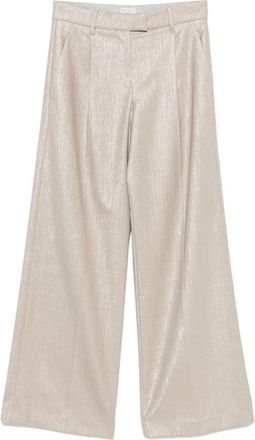 Brunello Cucinelli Shimmer-effect Pleated Trousers