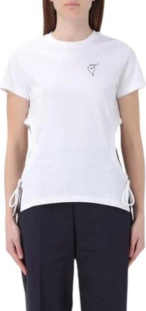 Liviana Conti Wit T-shirt - Dames - T-shirts - Wit - XS - Katoen - Tops