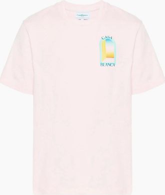 Casablanca Mens Casablanca LArch Colore T-Shirt Pink - Size: 36