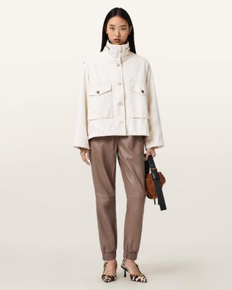 AllSaints Jen Leather Sweatpants