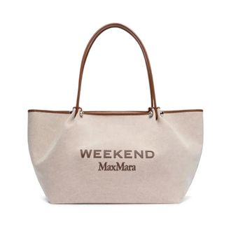 Max Mara Tote M - Dames - Tassen - Bruin - Maat: ONE Size Katoen