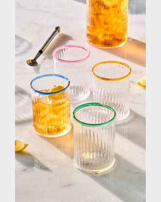 Juliska Nell Assorted Double Old Fashioned Glasses, Set of 4