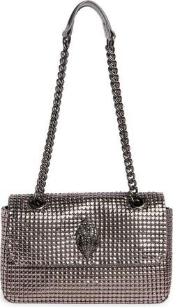 Kurt Geiger Kensington Chainmail Crossbody Bag in Gunmetal at Nordstrom Rack