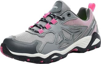 Generic Couple Style Outdoor Leisure Hiking and Mountaineering Shoes Breathable mesh Women lace up Sports Shoes (Gray,6.5)