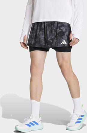 adidas Laufshorts ADIDAS PERFORMANCE ADI365 SPRAY DYE 2IN1, Herren, Gr. XXL, N-Gr, grau four, Obermaterial: 100% Polyamid, Hosen Laufshorts