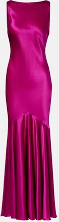 Nina Ricci Abito lungo in raso di misto seta