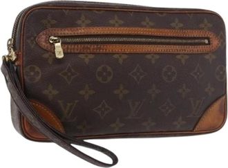 Louis Vuitton Pre-owned M51825 Clutch Bag - Dames - Vintage Clutch - Bruin - ONE Size - Leer - Vintage