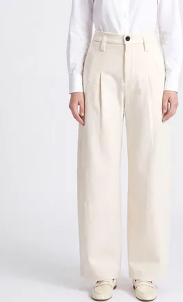 Brunello Cucinelli Pantaloni palazzo a vita alta con monile