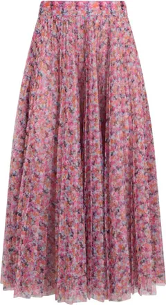 Philosophy di Lorenzo Serafini Rokken, Dames, Veelkleurig, S, Polyester, Pliss&eacute; Midi Rok