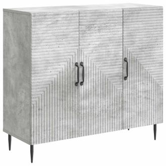 vidaXL Aparador Gris Hormig&oacute;n 89 X 34,5 X 80 Cm Madera De Ingenier&iacute;a Vidaxl