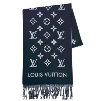 Louis Vuitton Pre-owned Scarves, unisex, Blue, Size: ONE SIZE Pre-owned Wool Scarf