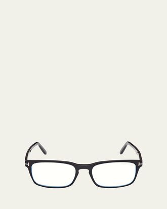 Tom Ford Blue Blocking Acetate Rectangle Glasses