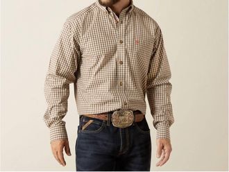 Ariat Mens Pro Cassius Long Sleeve Shirt In Olive