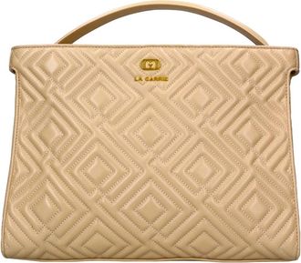 La Carrie Stitch & Spoon Leather Bag - Dames - Handtassen - Beige - ONE Size - Leer - Tassen