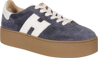 Hogan Cool Leather Accent Suede Low-Top Sneakers
