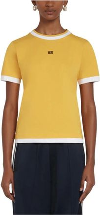 Wales Bonner Wales Bonner, Tops, Dames, Geel, L, Katoen, Horizon T-shirt
