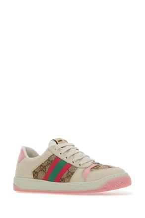Gucci Womens Multicolor Screener Sneakers 2587 T Cotton Polyester