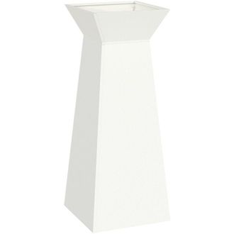 vidaXL Pillar Planter White 40 x 40 x 100 cm Steel Vidaxl